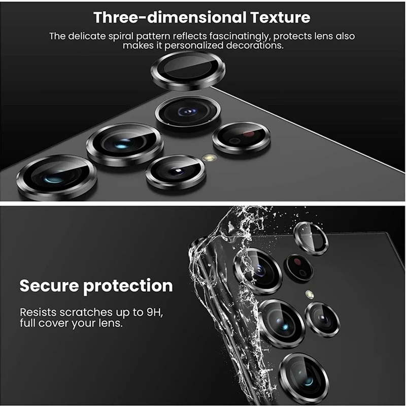 

Защитное стекло для камеры 9D для Samsung S26 Ultra S25 Plus, металлическое кольцо-протектор для объектива Galaxy S24 Ultra
