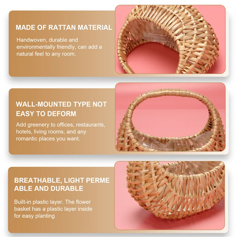 

A23E-2 шт. ручная корзина для цветочных композиций ручная работа креативная корзина для хранения цветочного горшка корзина для цветочниц домашний декор