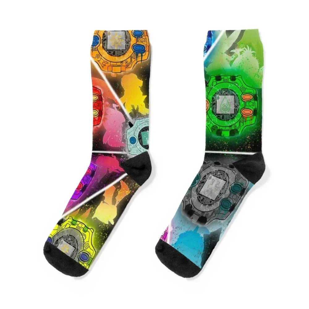 Team Digimon Socks sports stockings Non-slip Men Socks Luxury Brand Women's