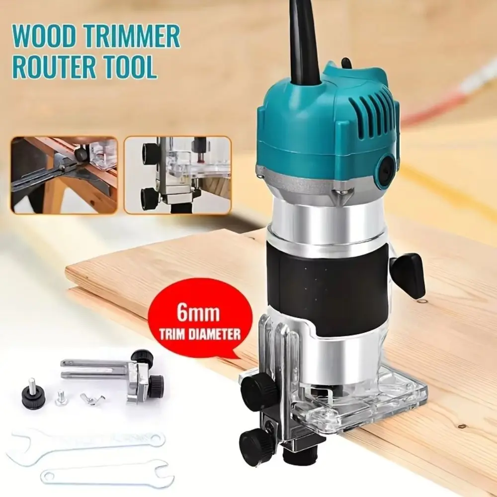 

30000RPM Electric Trimming Machine 800W US/EU Plug Wood Edge Router Trimmer Manual Engraving Woodworking