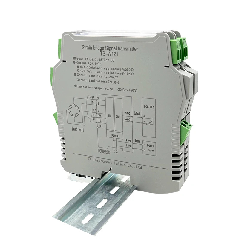 정밀 스트레인 브리지 트랜스미터 4-20mA 0-10V 출력 장력 압축 무게 센서 신호 컨디셔너 산업용 자동차용