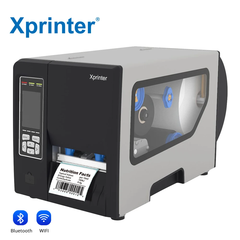 

Xprinter XP-G480B/ G480E OEM 108mm Thermal Transfer Ribbon Printer 300 DPI Black USB Label Printer For Industrial Ribbon Printer
