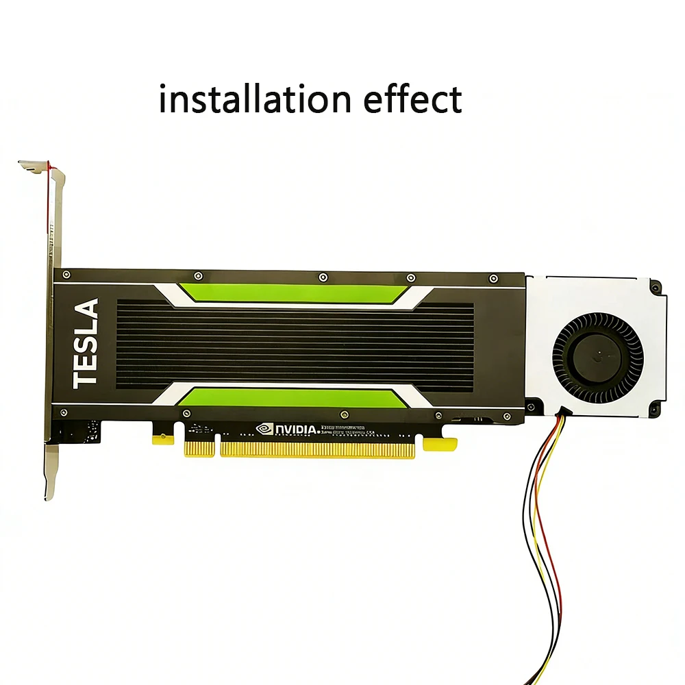 For NVIDIA Tesla P4 M4 T4 A2 GPU Graphics Card Modification Active Turbo Cooling Fan Mute 4-wire PWM
