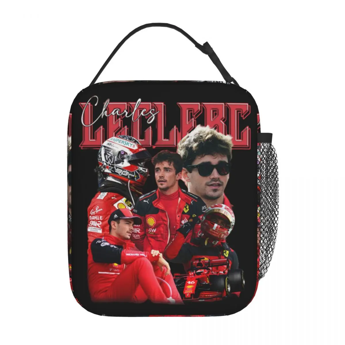 Charles Leclerc Bootleg Racing Thermal Insulated Lunch Bags for Travel F1 Racer Food Bag Container Cooler Thermal Lunch Boxes