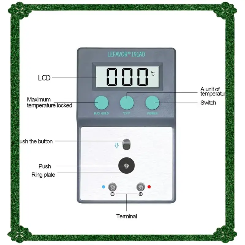 24-Hour Delivery LEFAVOR LF191AD Soldering Iron Tip Thermometer 0-800° C Tester With 5 Lead Free Sensors K Type Thermocouple C/F