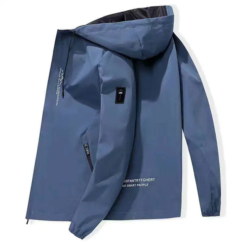 

Весенне-осенняя спортивная куртка-ветровка для мужчин и женщин, для активного отдыха, для пар, дышащая, из полиэстера и денима, с длинными рукавами, на молнии.