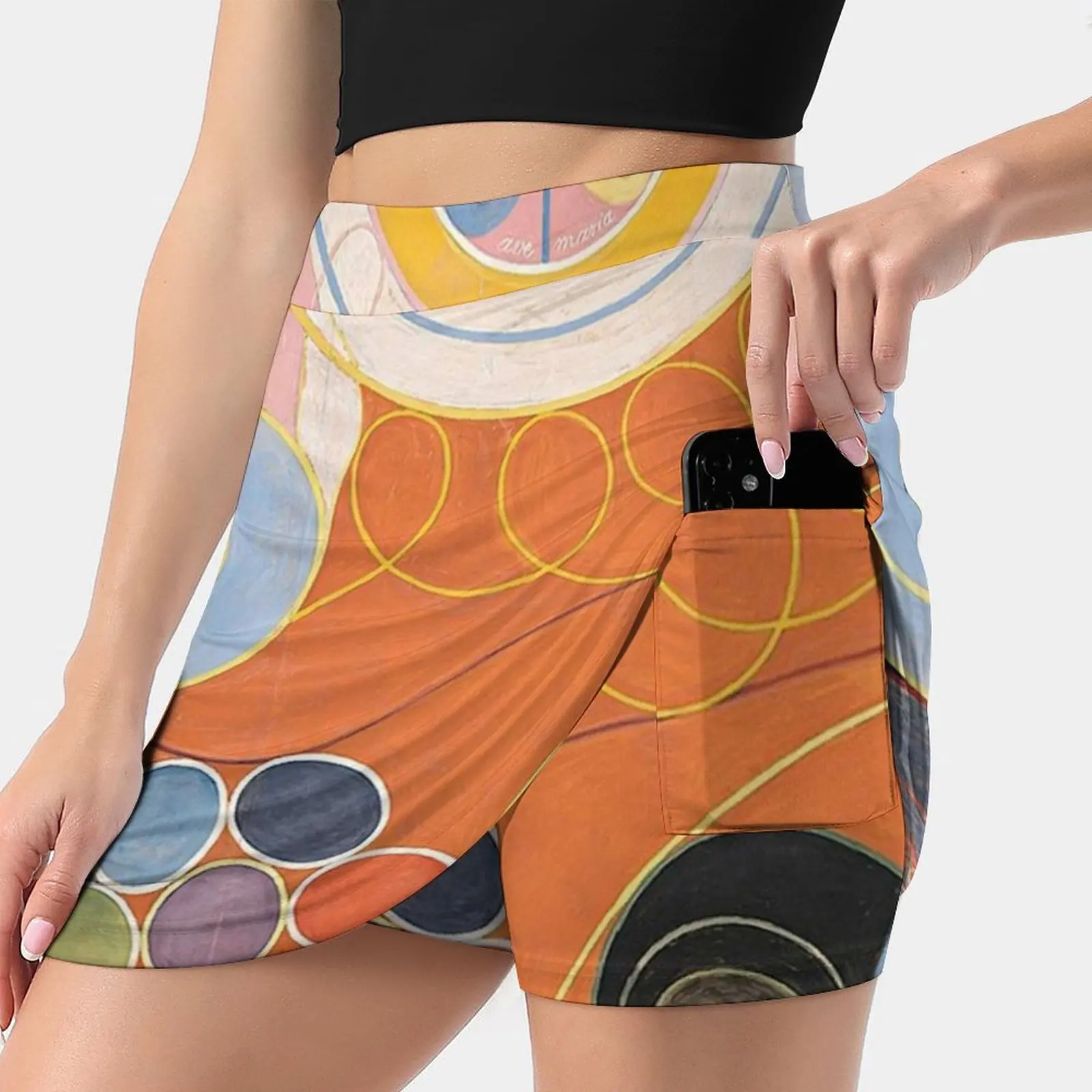 Hd Untitled , By Hilma Af Klint 1907 High Definition Women's skirt Mini Skirts A Line Skirt With Hide Pocket Hilma Af Klint