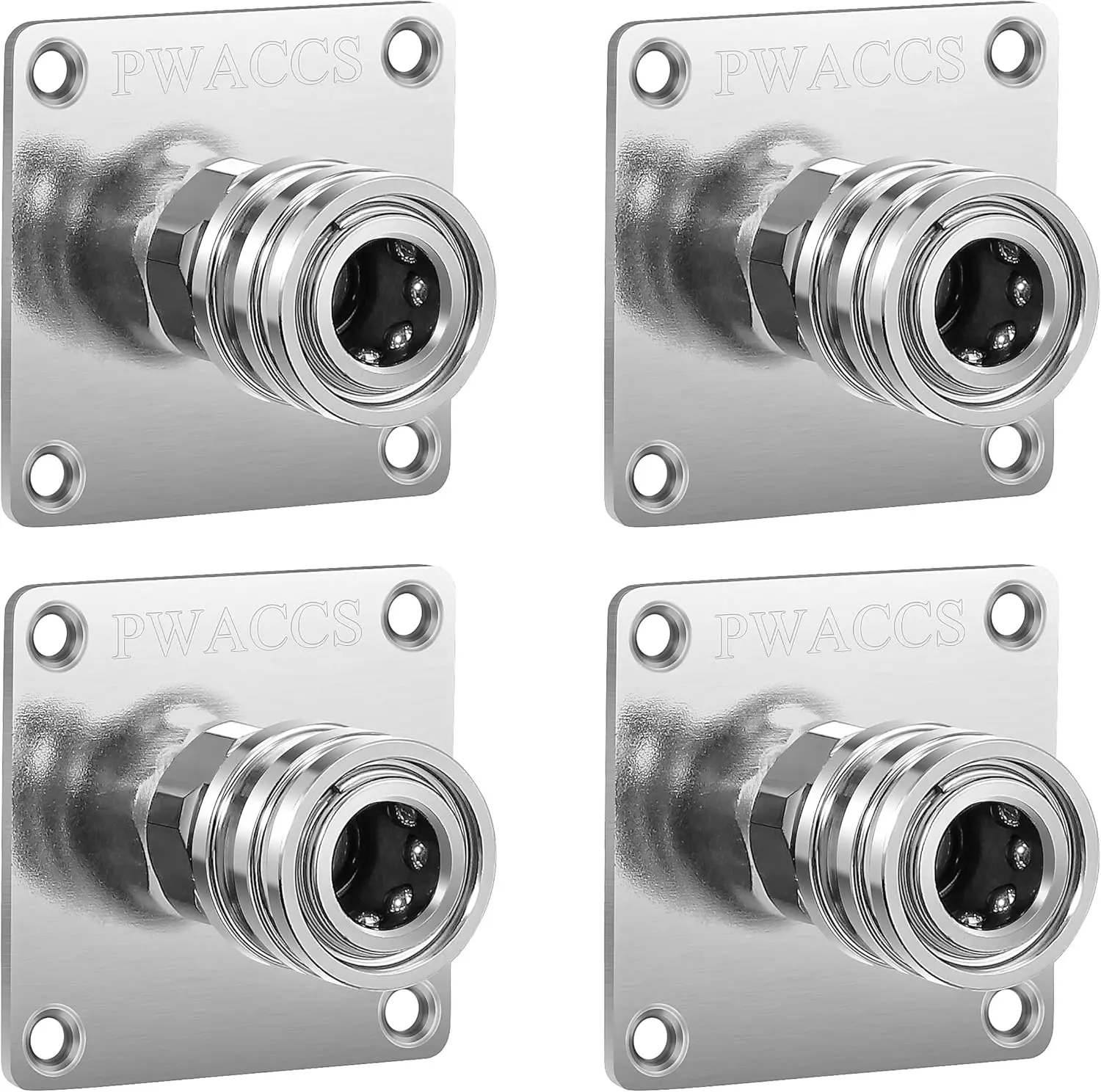 Soporte para cañón de espuma, soporte de acero inoxidable de conexión rápida de 1/4', estante de almacenamiento de accesorios para lavadora a presión (paquete de 4)