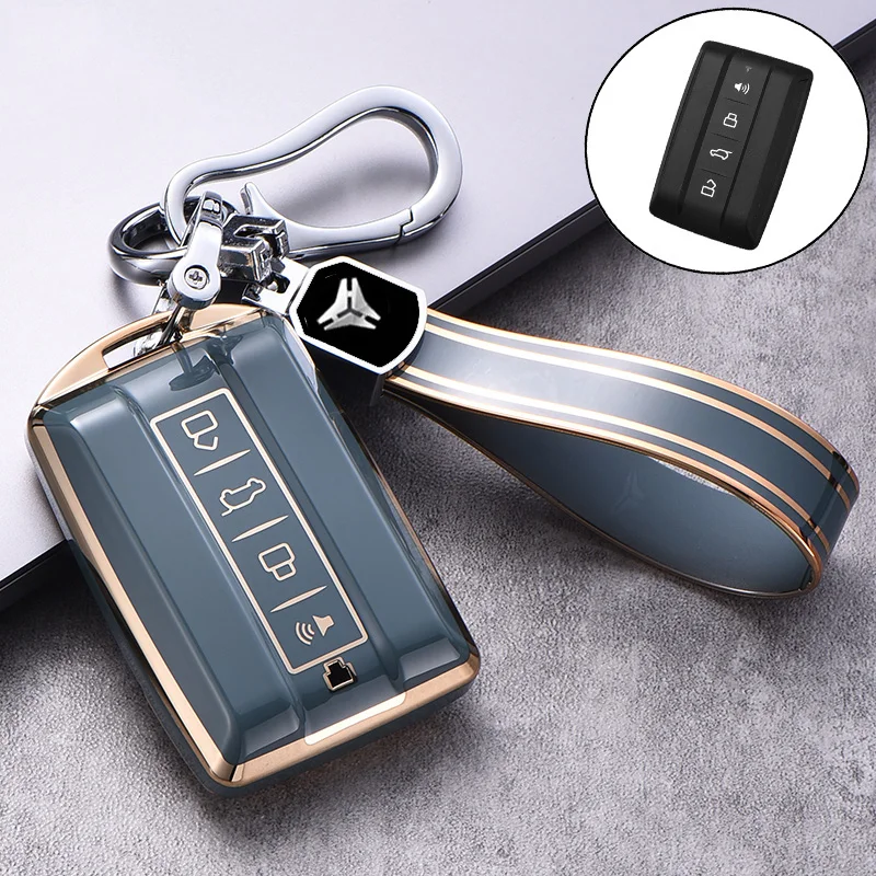 Car Key Cover Case Auto Keychain Protector Key Ring for Great Wall GWM WEY TANK 300 500 Tank300 Tank500 Car Accessories