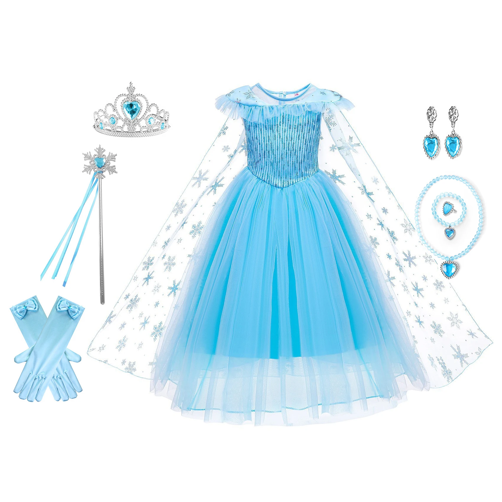 Charlotte Stijlvolle kleine meisjes filmprinses Frozen Elsa verjaardagsfeestje cosplay Halloween paasjurk