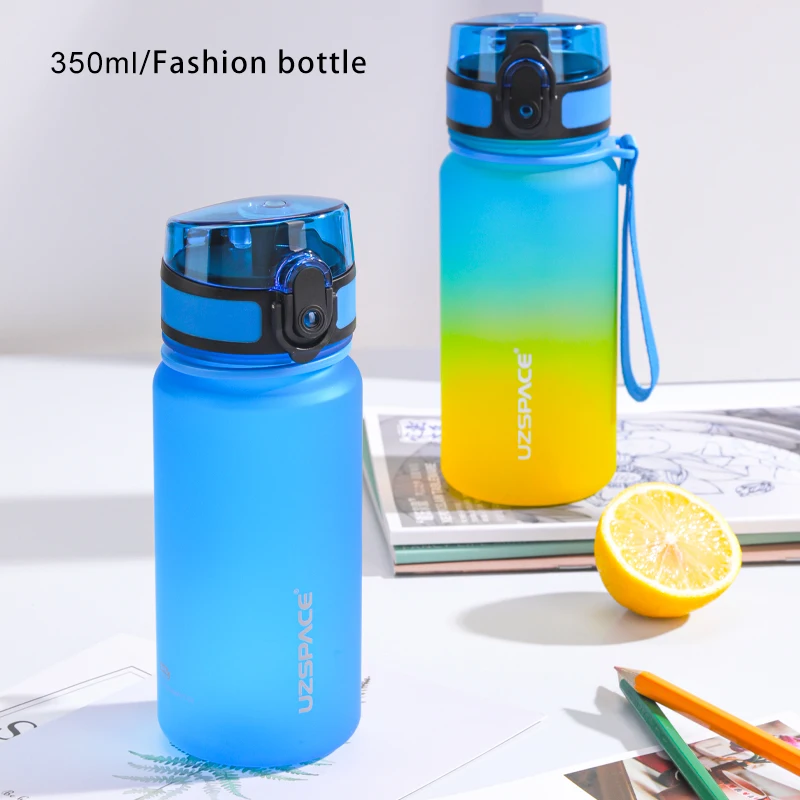 

350ML Sport Water Bottle With Time Marker Girl Kids Portable Leakproof Eco-friendly No Smell Tritan Plastic Drinkware BPA Free