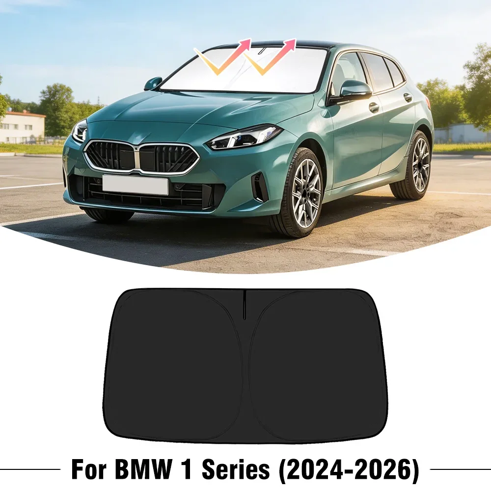For BMW 1 Series 2024-2026 Car Windshield Sunshade Cover Front Window Sun Shade Visor UV & Heat Protection Accessories