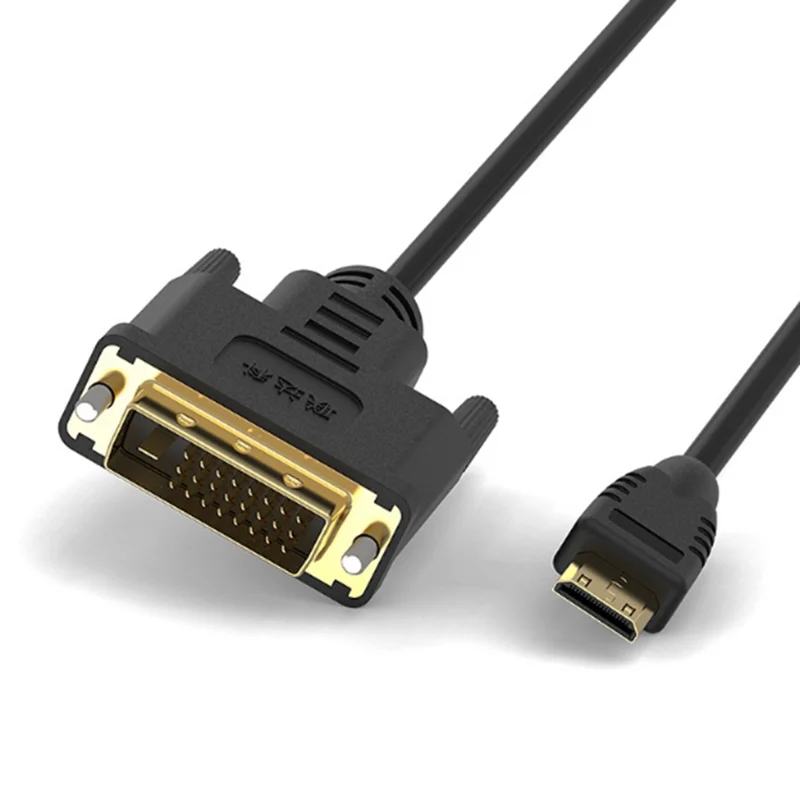 Совместимость с Mini HDMI для DVI 24 + 1, общественное подключение, совместимый с Mini HDMI, соединительный кабель высокой четкости DVI, 0,3–1,8 м
