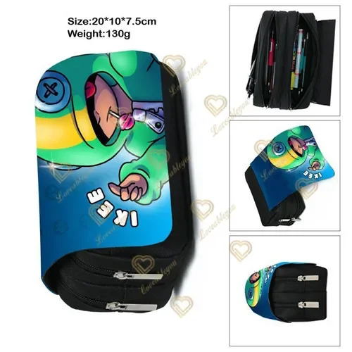 Kids Pencil Bags All Styles Children Pencil Bag Hook All Kinds Nylon Shark Leon Pencil Case Children School Supplies Stationery