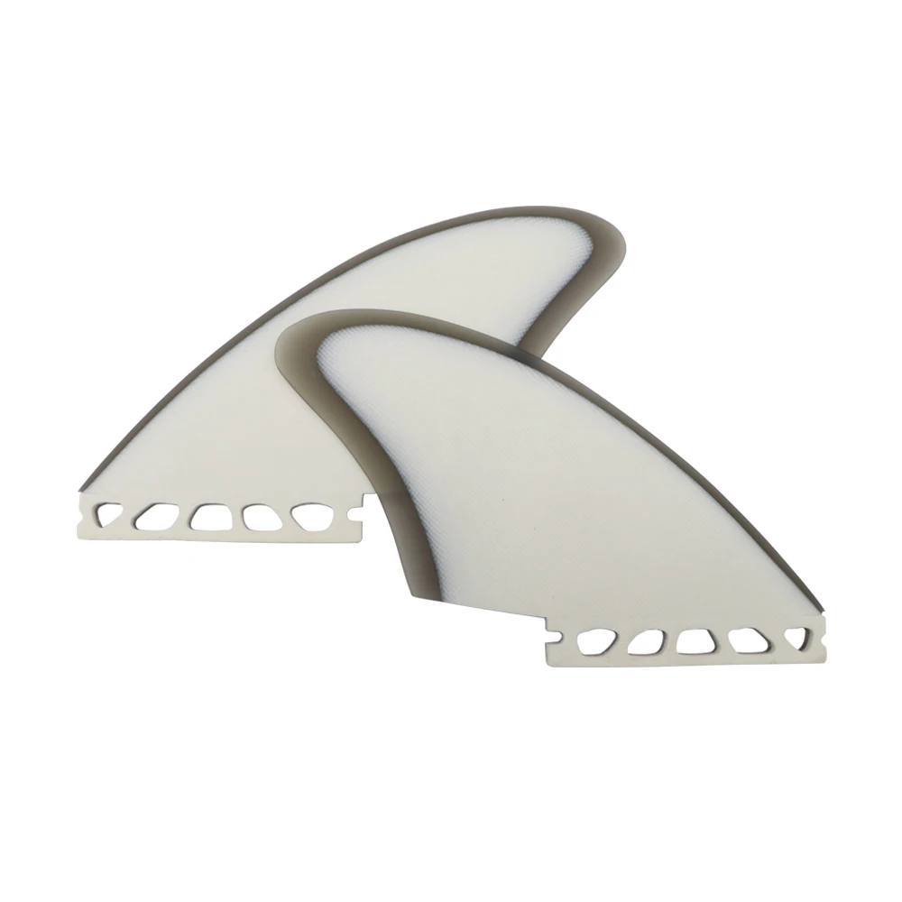 Surfboard Keel Fin Set Twin Tabs Solid Fiberglass for Lightweight Durability & Top Performance Fins for Fish Surf Boards