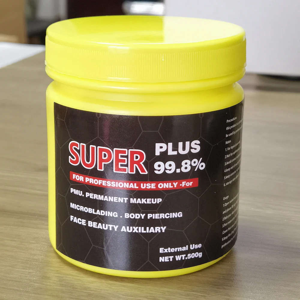 Original 99.8% Super Microneedle Tattoo Cream 500g Before Permanent Face Beauty Makeup Pmu Auxiliary Cream Eyebrow Lips Liner