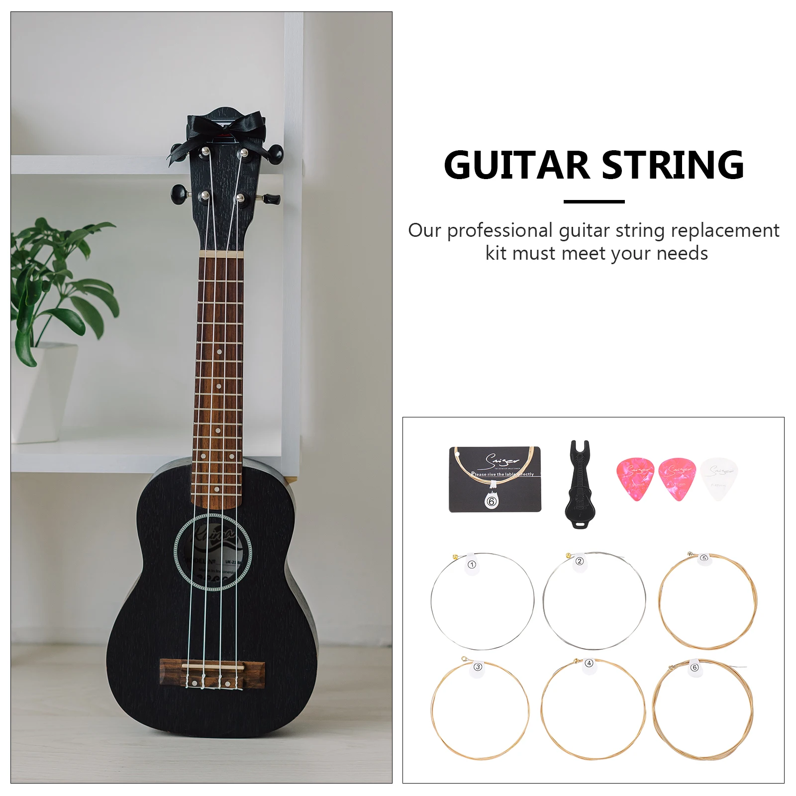 

Guitar String Set Accessories Kit The Strings Repair Tool Pick Folk Phosphor Bronze of
