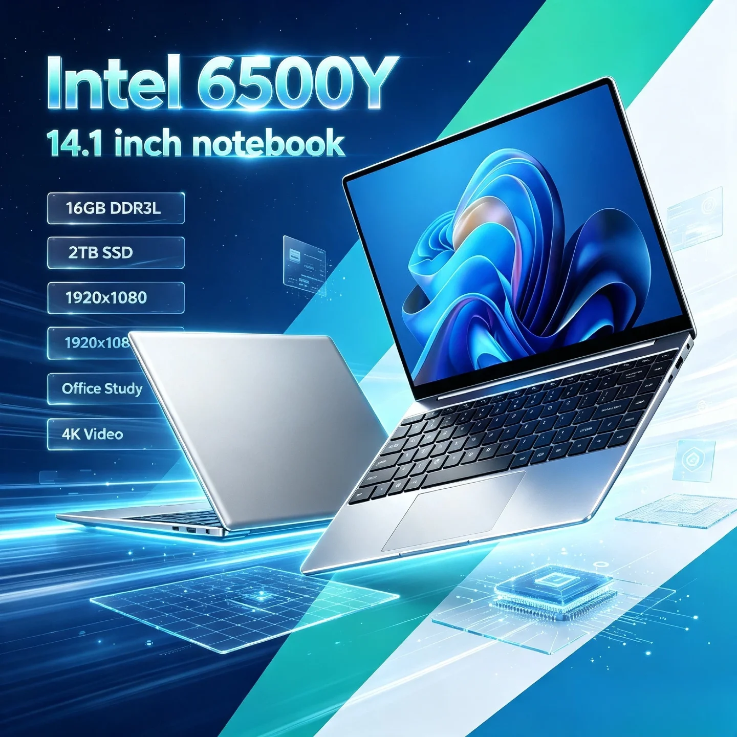 6500Y Intel 14.1 Inch Ultra Light Laptop 2C4T 1.1 3.4GHz 32GB RAM 2TB PCIe SSD 5000mAh Backlit Fingerprint V30 A1 Max