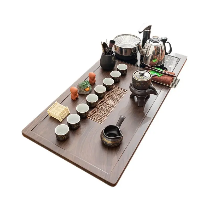 Serving Luxury Tea Tray Wooden Accessories Decorative Drip Drainage Tea Tray Rectangle Pot Long Kitchen Bandeja Madera Teaware view 6