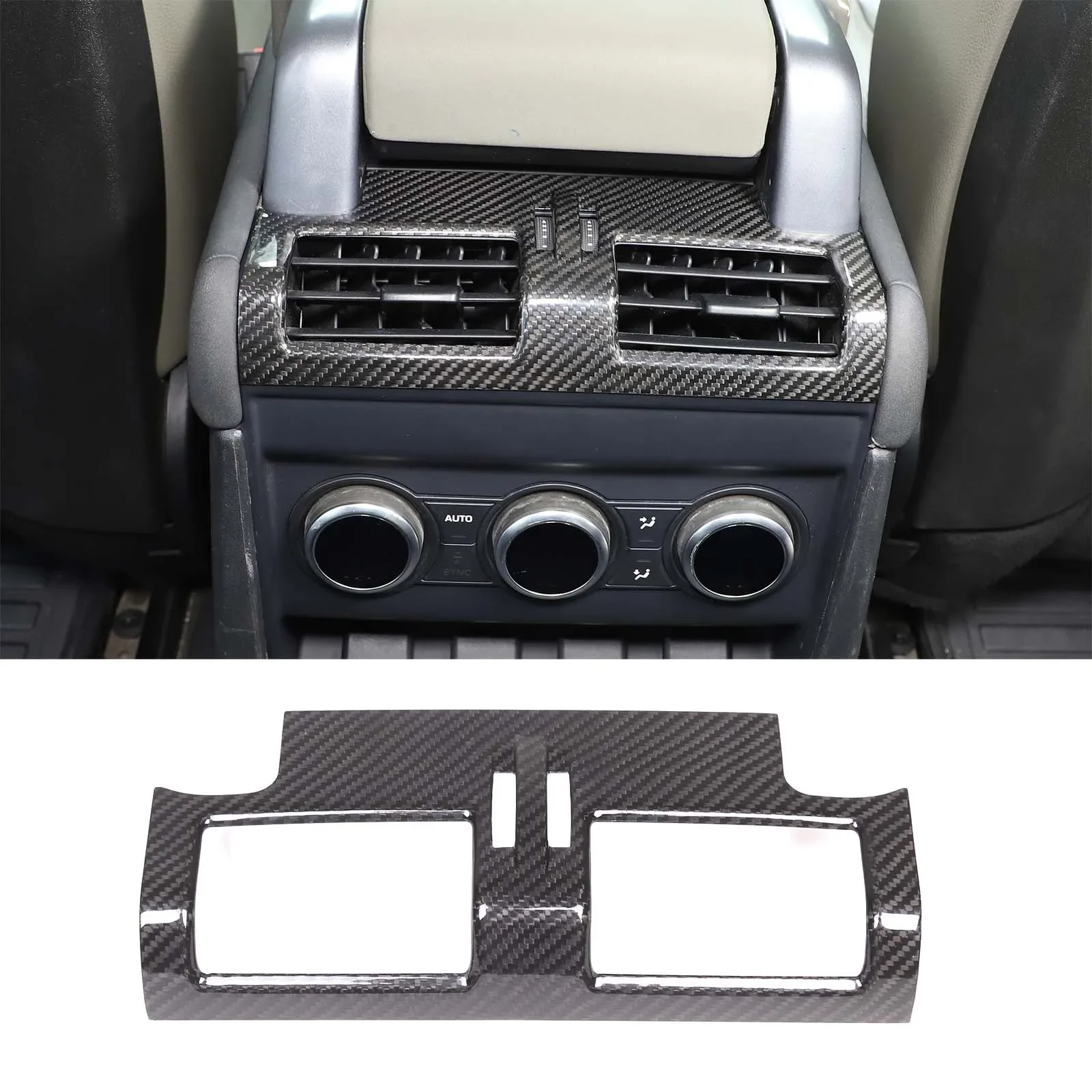 

For Land Rover Defender 110 2020-2023 Real Carbon Fiber car styling Car Rear Air Outlet Frame Sticker Car Interior Accessories