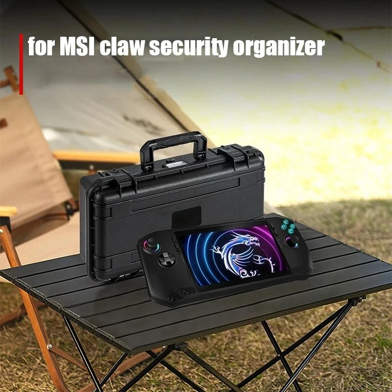 

Портативная сумка-чехол для хранения и переноски MSI CLAW 7/8AI+, ударопрочный защитный дорожный чехол, кожаный жесткий кейс для консоли и аксессуаров
