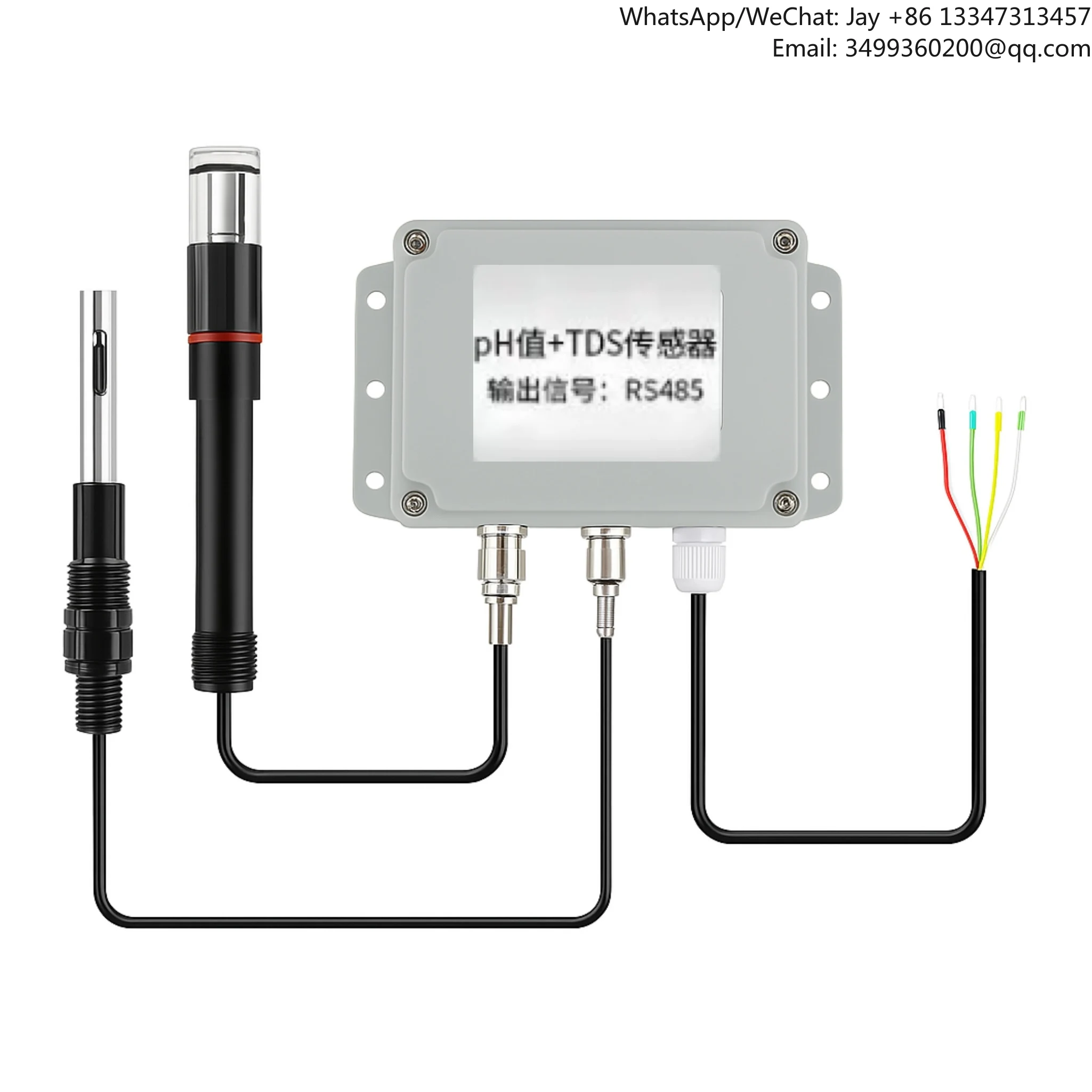 

Aquaculture 2 In 1 Water Quality Analysis RS485 4-20mA 0-5V Meter Digital Instruments Water Detection EC TDS PH Probe Sensor