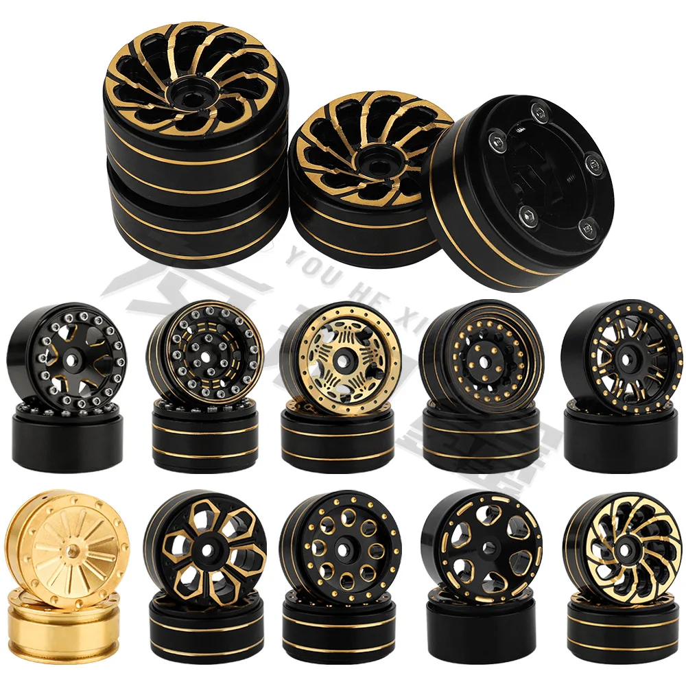

1.0 inch brass wheels 4 RC track car 1/24 SCX24 AX24 FCX24 1/18 TRX4m