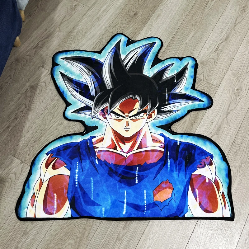 Customize Anime Dragon Ball Ssj Irregular Design Decorative Mat Non-slip Decor Rugs Carpets for Car Livingroom