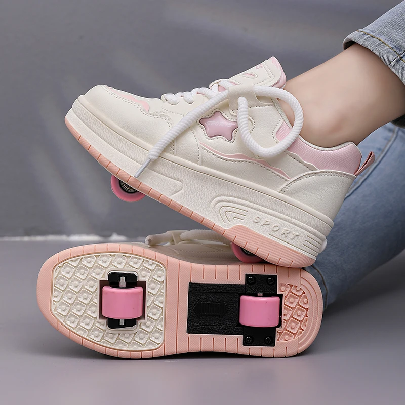 

Viral New Kids' Heelys: Girls' 4-Wheel, Boys' 2-Wheel Roller Skates & Student Transformable Wheeled Shoes