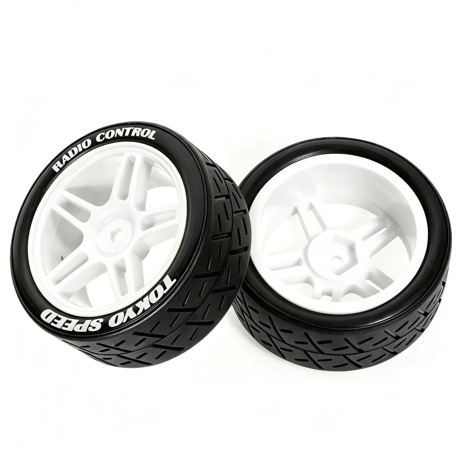 4Pcs 1/10 RC Rally Street Tires with Wheels OD 65mm Racing Tyres 12mm Hex for Tamiya HSP Kyosho TT01 On Road Drift Touring Car