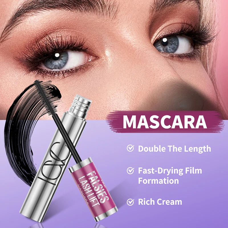 Curling Mascara Verlengende Mascara Slanke Dikke Curling Anti-Zweet Aanhoudende Niet-Vlek Mascara Lang Dragende Oogcosmetica