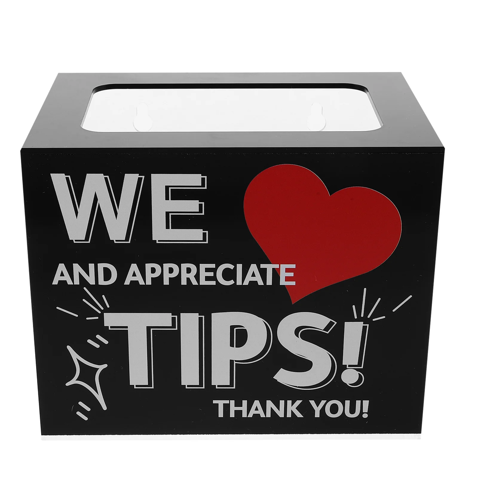 1pc Acrylic Donation Box 5.97X5.31X3.93In Clear Money Collection Container For Fundraising Voting Tips Suggestion Box Charity