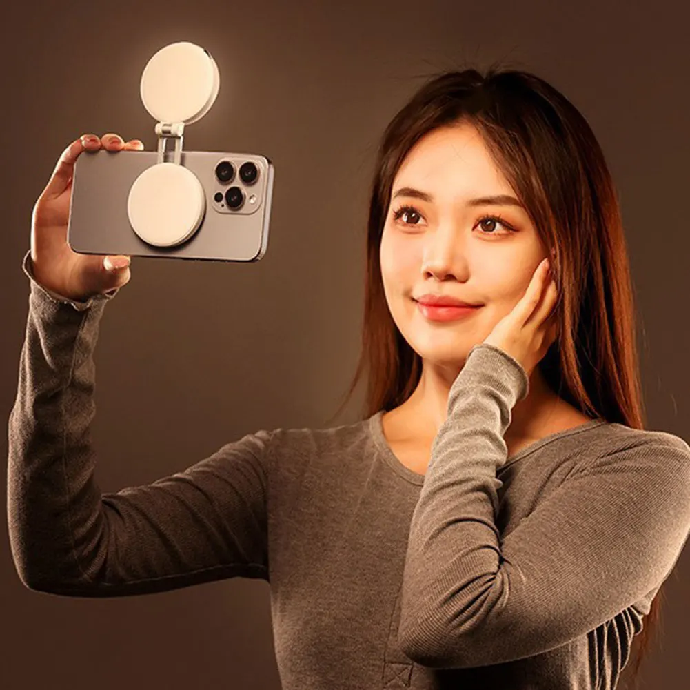 

Magnetic Phone Video Light Live Stream Wireless Rechargeable Rings Light For Mobile Photography