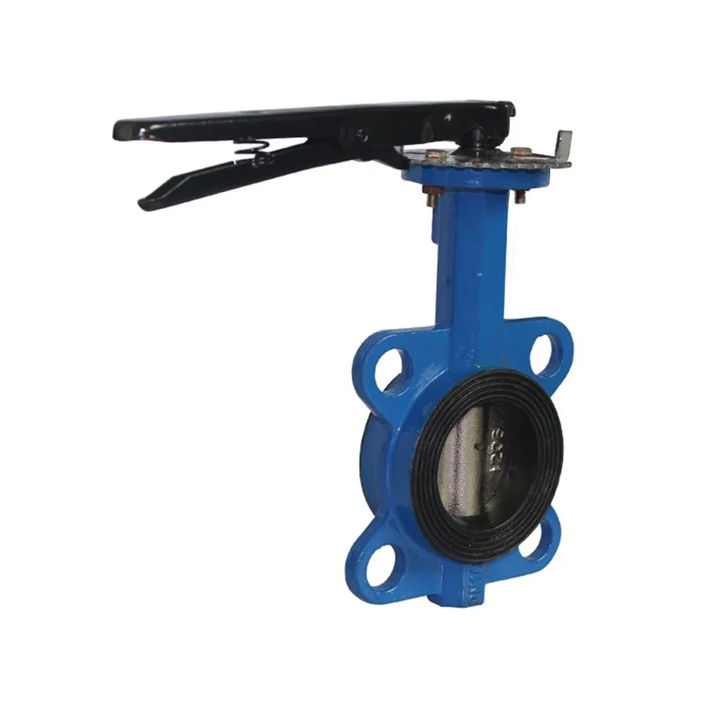 COVNA DN100 PN16 4 Inch NBR Rubber Seat Wafer Type Cast Iron Handle Butterfly Valve