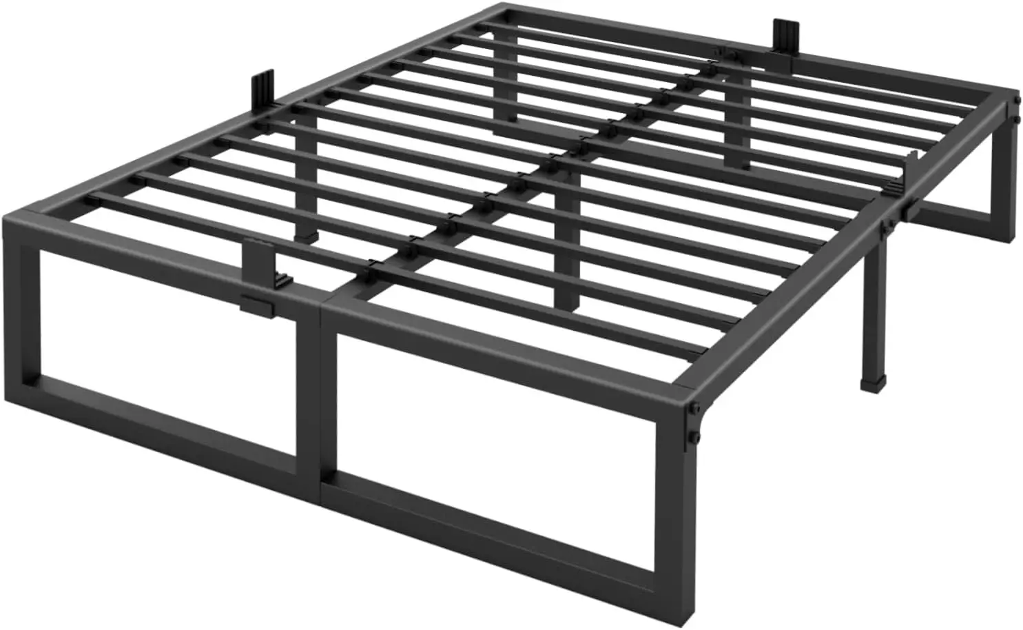 

14 Inch Queen Bed Frame,3500 lbs Heavy Duty Metal Platform, Steel Slats Support/No Box Spring Needed/Noise Free/Non-Slip/Easy