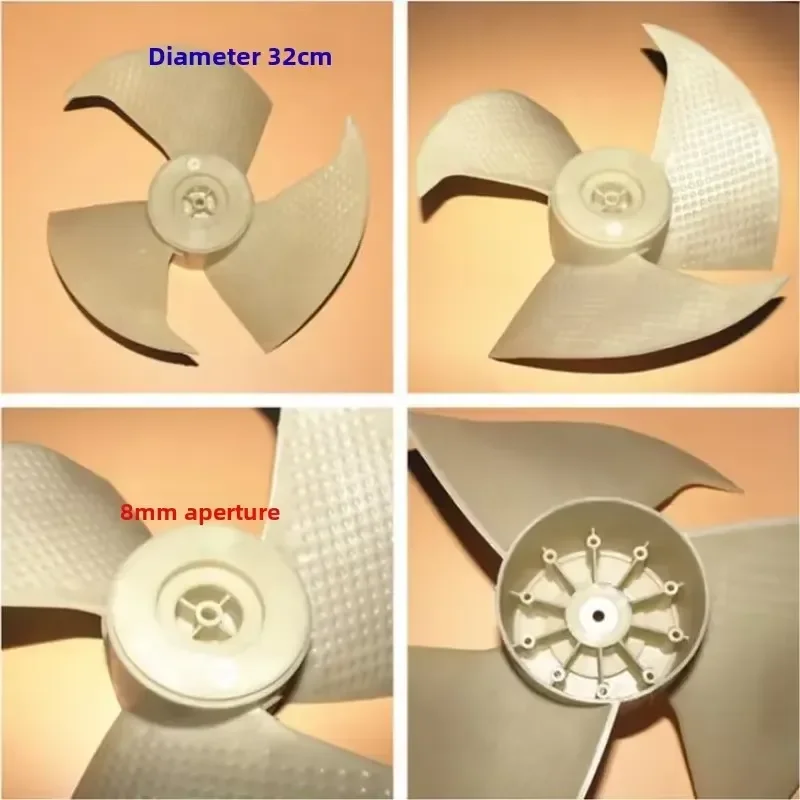 for Air Conditioner 3pcs Outdoor Fan Blades CW Rotation 32cm Diameter Replacement Parts Efficient Cooling Durable Plastic