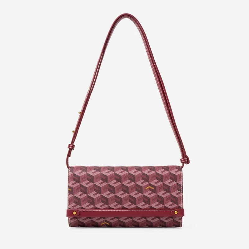 Diego Shoulder Bag Women Fashion Cubic Garden Monogram Print Luxury Designer Crossbody Bag Envelope Clutch Bag with Card Slots
