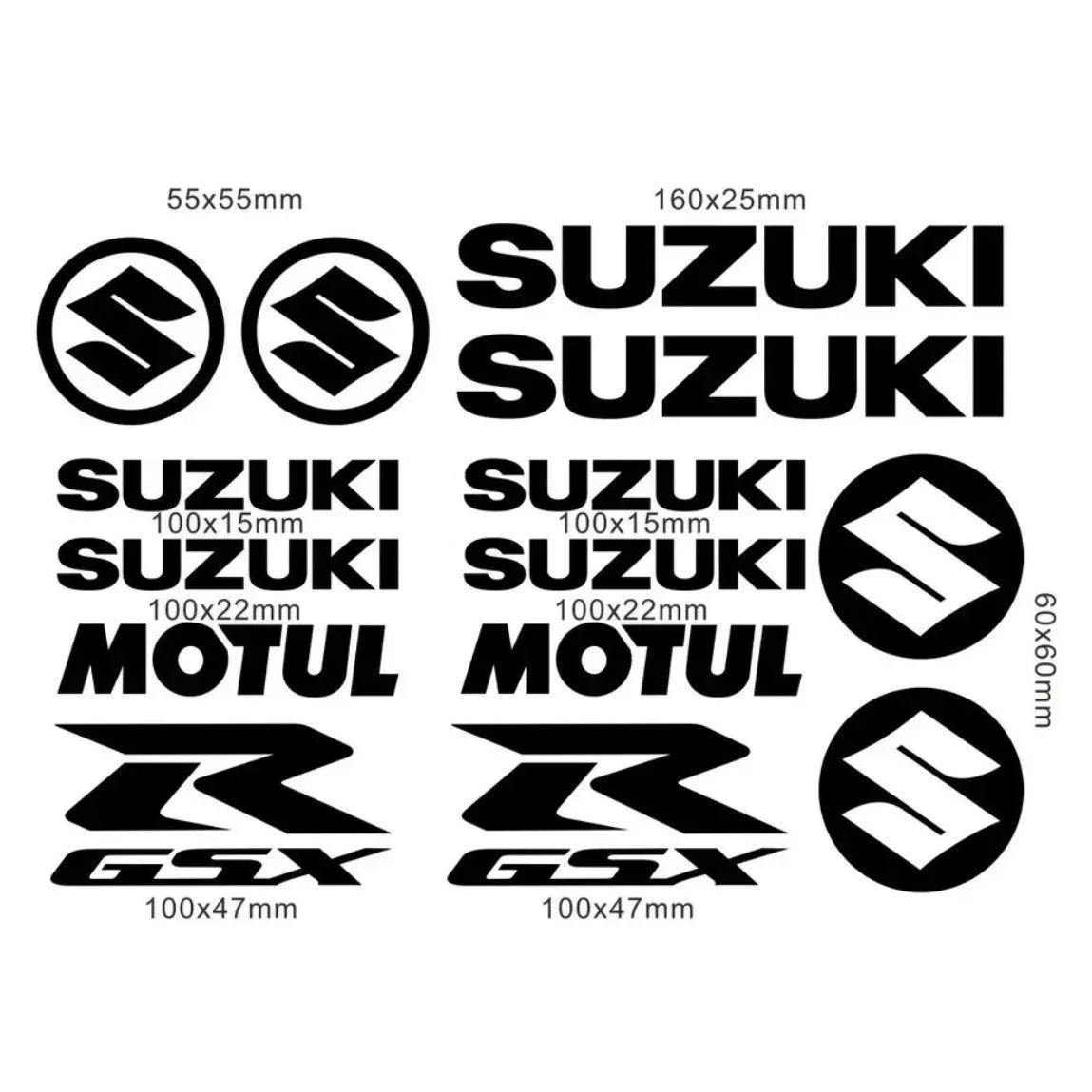 

Set for Suzuki Motorcycle Sticker Body Decal Logo Set Helmet Emblem Vinyl Kit Gsxs 600 750 1000 Reflective Sticker Decoration