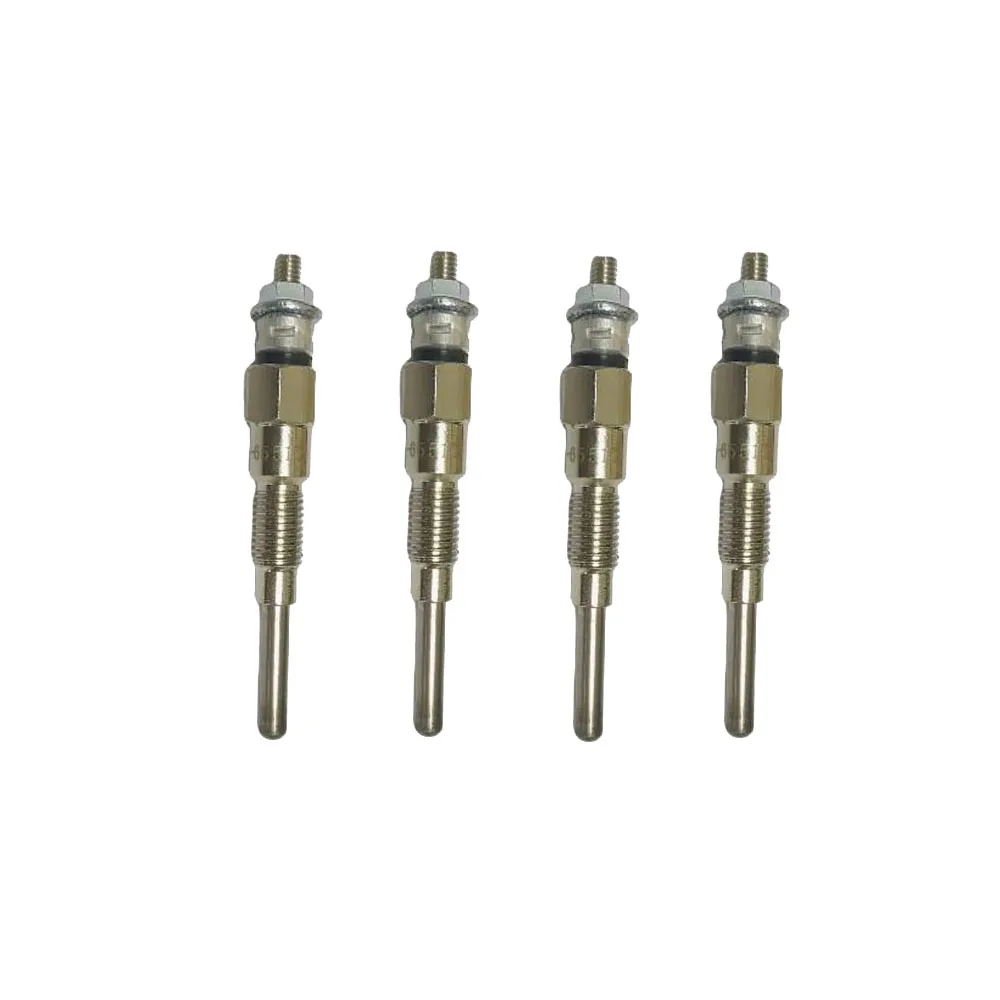 ( 4pcs/set ) Glow Plug 6698618 16851-65510 Fits For Bobcat Backhoe Loader Excavator Kubota Engine V1305 V1505  Thread 7.7MM