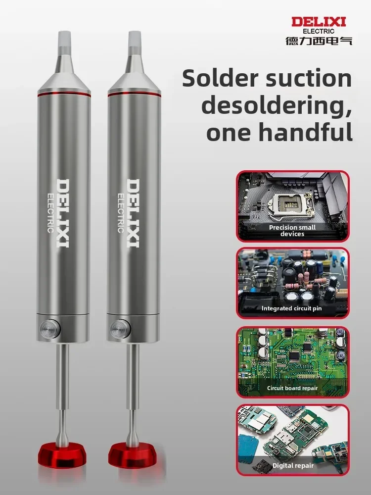 Heavy Duty Desoldering Pump, Electronic Soldering Iron Residue Clearing Tool, Manual Vacuum Suction Desoldering Gun