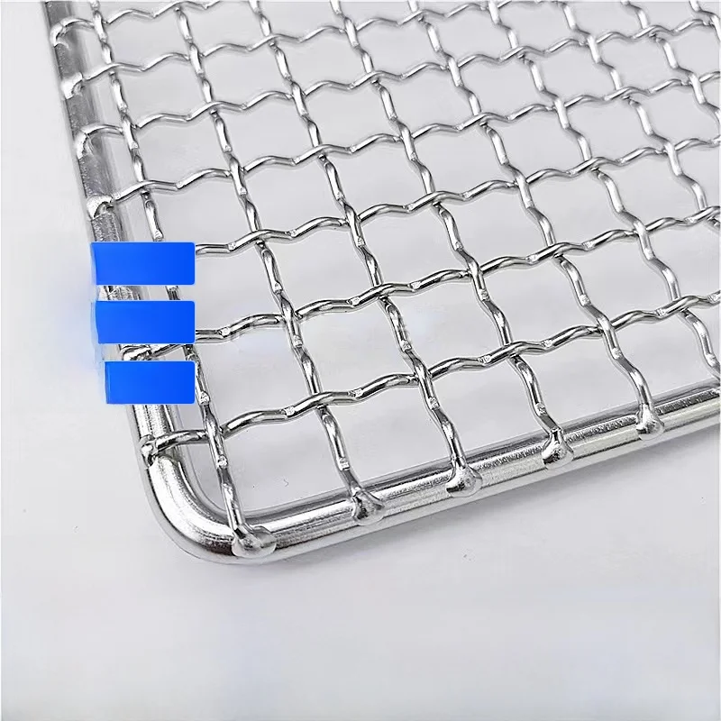 

Food ade 304 Stainl Steel BBQ ill Me Square Drng Baking Net Outdoor Barbecue Ra Oven Roasting Net Accories