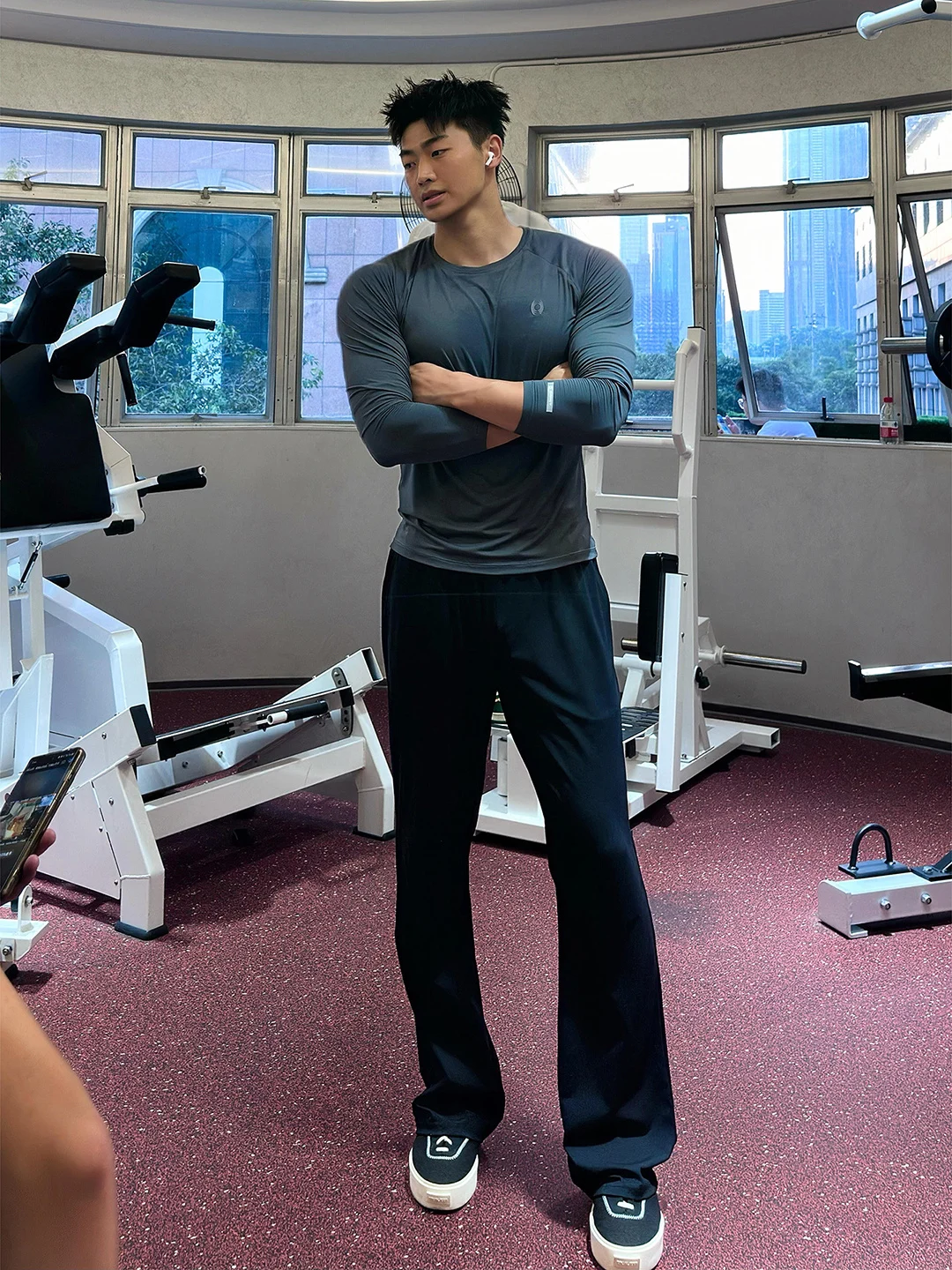 

Мужские тренировочные брюки для бега на подкладке Bla Fce, прямые спортивные брюки, спортивное снаряжение для бега на открытом воздухе, осень-зима