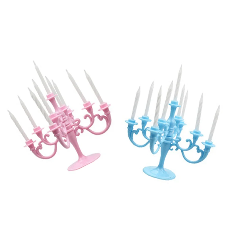 Ins Style Retro European Luxury Cake Decoration Candlestick Baking Birthday Party Wedding Small Plug-In Supplies Theme Girl