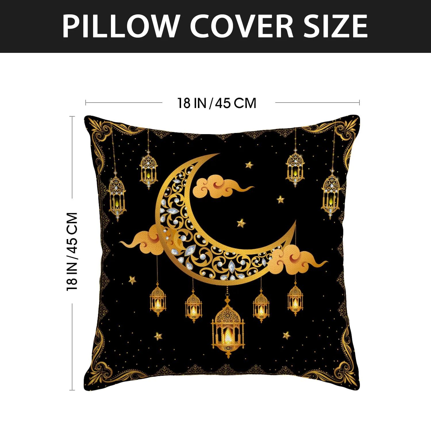 1/4pcs Ramadan Themed Cushion Covers With Mosque And Crescent Moon Designs Sofa cushion cover Islamic Muslim home decoration