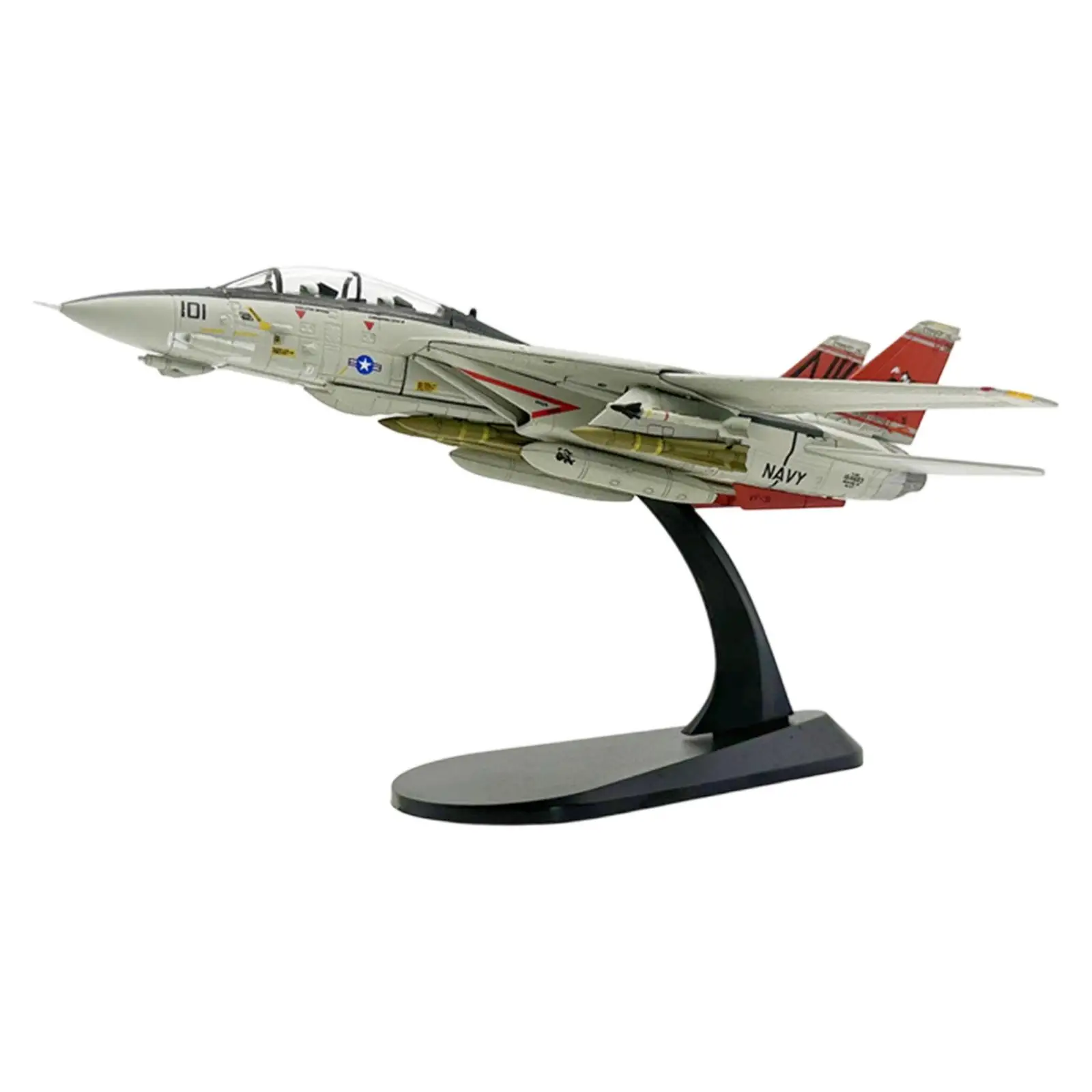 Modello F-14D in scala 1/100 con carrello di atterraggio intercambiabile Collezione di aeroplani con ali trasformabili versatili in miniatura