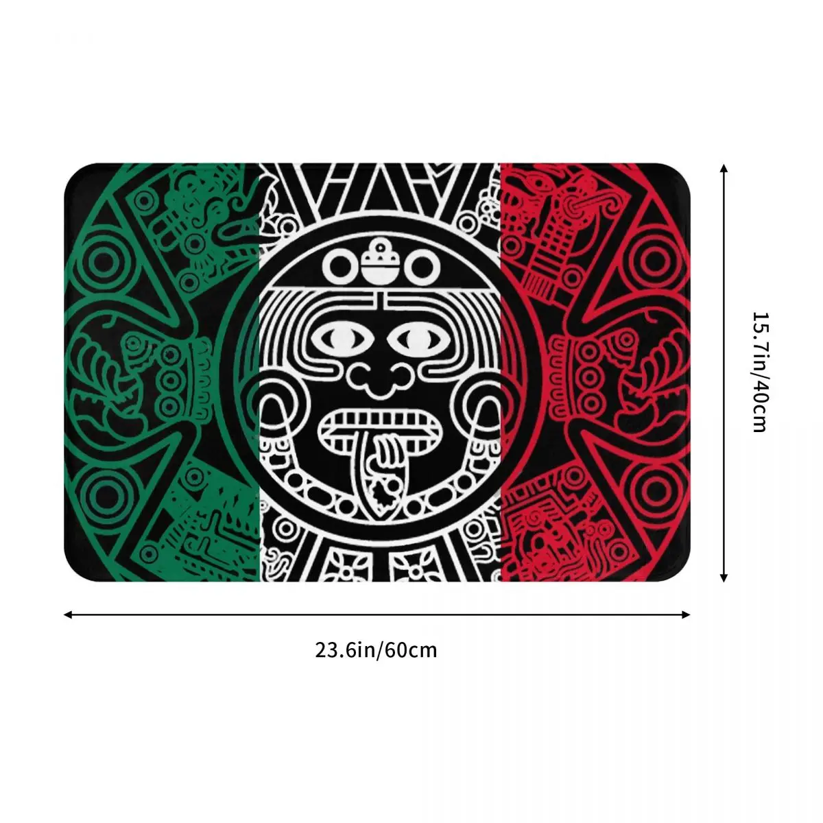 Mayan Aztec Calendar Non-slip Doormat Mexican Flag Bath Kitchen Mat Welcome Carpet Home Modern Decor