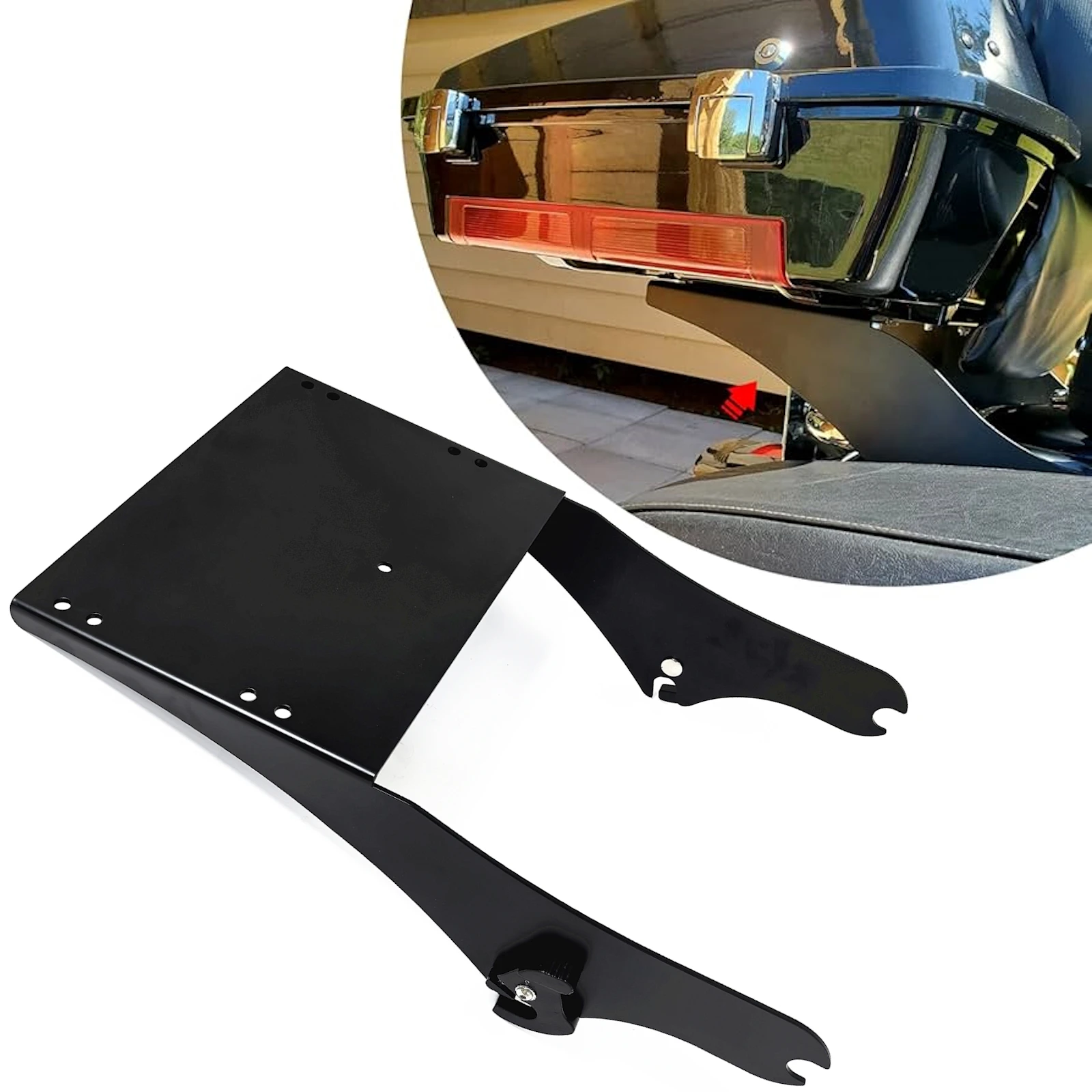 Top Case Moto Trunk Razor Tail Box With Luggage Rack For Harley Touring 1997-2008 Road King Road Glide Street Glide