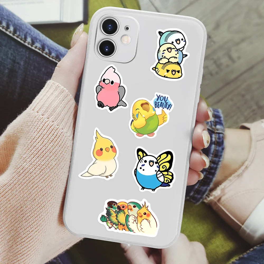 Kawaii Cute Cartoon Parrot Bird DIY Toy Gift Decal Decorative Graffiti Stickers for Phone Luggage Laptop Scrapbook Waterproof