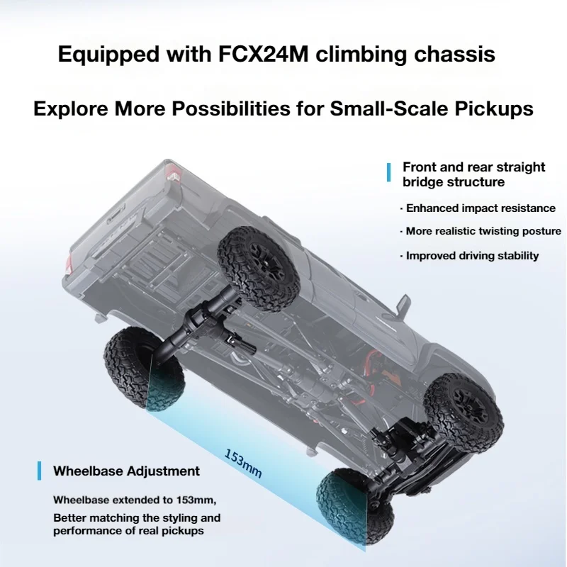 FMS Tacoma Officially Authorized Simulation Small Scale 1:24 4WD Remote Control Climbing Car RC Off-Road Vehicle FCX24M RTR