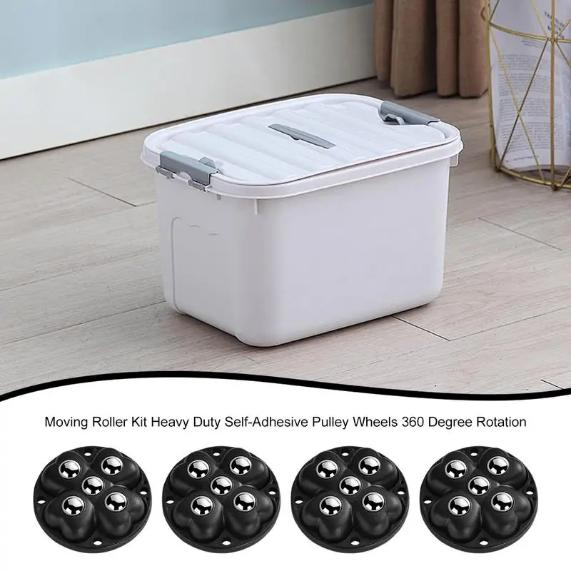 4Pcs Self Adhesive Caster Wheels Punch-free adhesive casters Furniture Casters Wheels Storage Box casters Paste Moving Roller